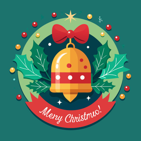 Joyful Festive Scene with Santa Claus Delivering Presents on Christmas Eveのイラスト素材