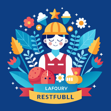Celebrate Labour Day: A Moment of Rest and Relaxationのイラスト素材