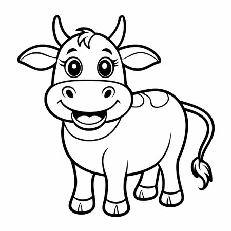Hilarious Cartoon Cows in Vector Illustrationのイラスト素材