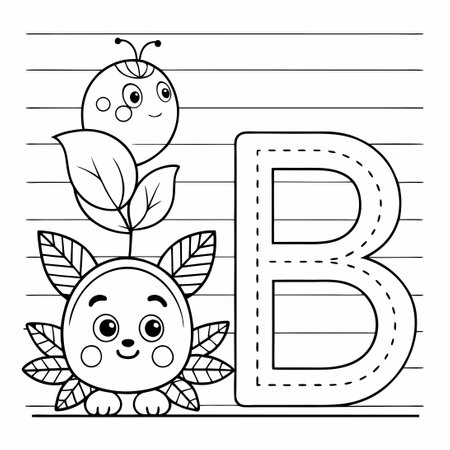 Trace the Alphabet with Fun for Preschoolers and Kindergartenersのイラスト素材