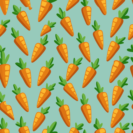 Seamless Carrot Pattern: A Vibrant and Eye-Catching Vegetable Background