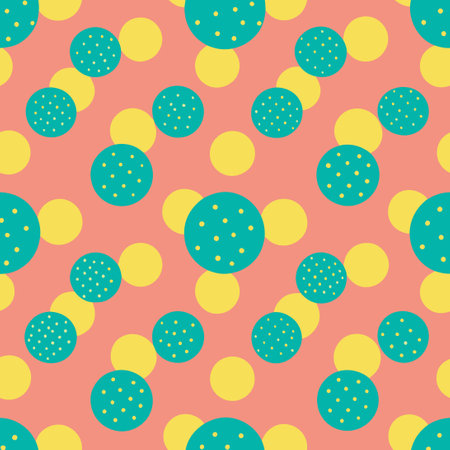 Seamless Repeating Vector Pattern Adorned with Delicate Polka Dotsのイラスト素材