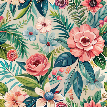 Enchanting Greenery Watercolor Floral Seamless Pattern with 10 Unique Designs