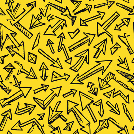 Extensive Collection of Hand-Drawn Doodle Arrows in Variety of Stylesのイラスト素材