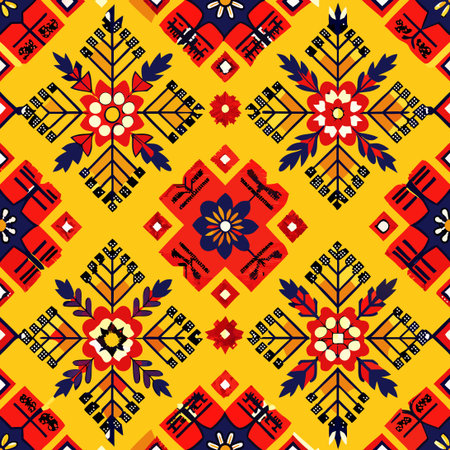 Tribal vector ornament. Seamless African pattern. Ethnic carpet with chevrons. Aztec style....