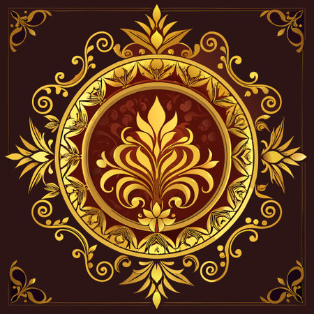 Luxurious Golden Ornate Background Fit for Royaltyのイラスト素材