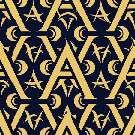 Seamless Luxury Monogram Pattern with Classic Motifs Inspired by Iconic Brandsのイラスト素材