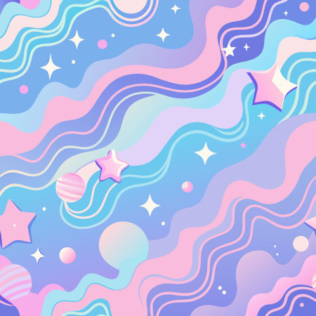 Pastel Shimmery Dreamy Wall Pattern in Pink and Blue Huesのイラスト素材