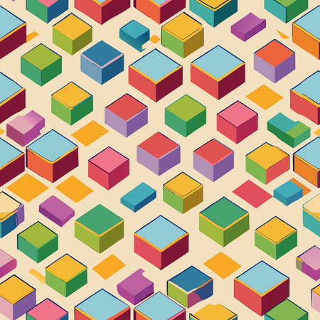 Vibrant Seamless Background Featuring Colorful Gift Boxes in a Festive Array