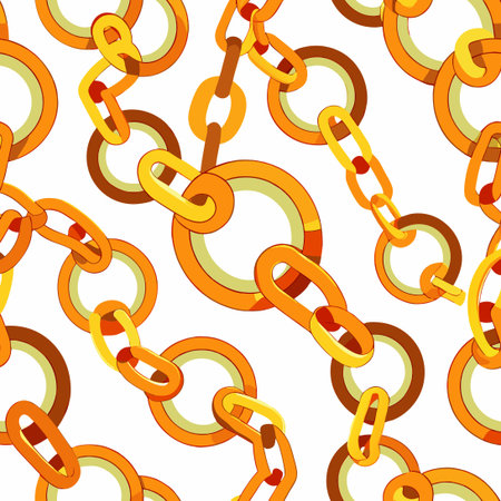 Endless Chain Patterns: Seamlessly Interwoven Links in Isolation