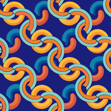Interwoven Elegance: Seamless Pattern of Intricate Chains