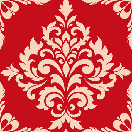 Vector Assortment of Graceful Damask Ornaments for Design Projects (45)のイラスト素材
