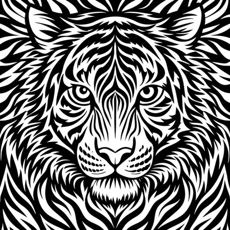 Vintage Tiger Skin Seamless Textile Pattern in Earthy Brown Tonesのイラスト素材