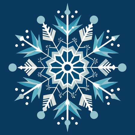 Captivating Collection of Wintery Christmas Snowflakes in Vector Format