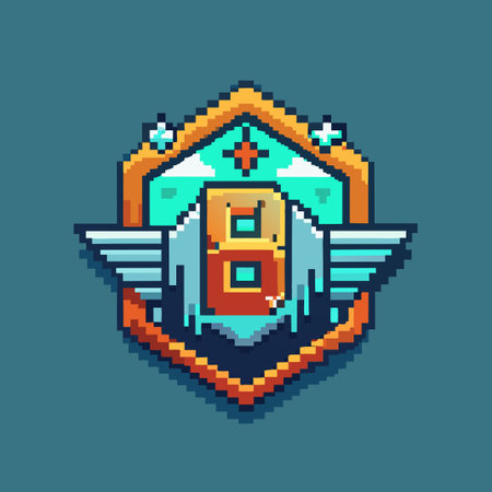 Futuristic Bitmapped Glitch Screen Logo Reveal in 4K Resolutionのイラスト素材