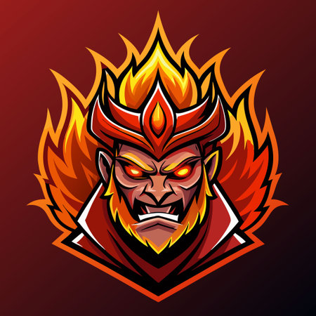 Fiery Blaze: An Esports Mascot Logo for a Reigning Monarch