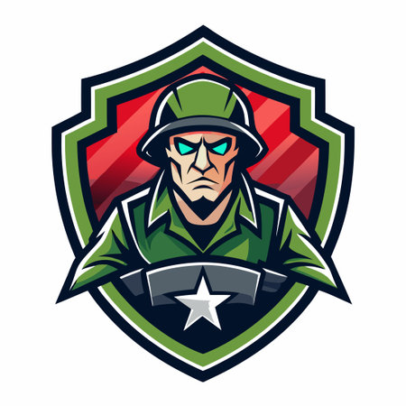 Army Soldier Logo for E Sports Teams and Gamingのイラスト素材
