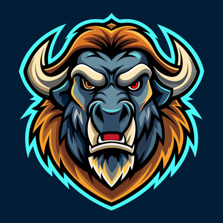 Mighty Mammoth Esport Mascot Logo designのイラスト素材