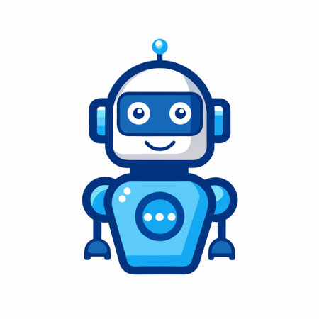 Adorable Robot Icon Logo Vector Template for Business