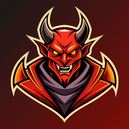 Fiery Devil Mascot Logo for Esports Teams and Gaming Content