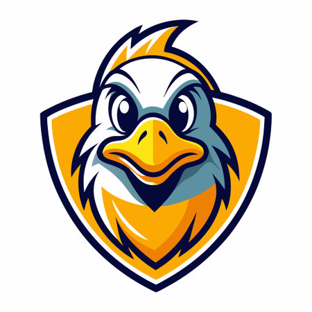 Adorable Duck Mascot Logo Design for Your Business or Organizationのイラスト素材