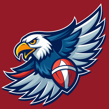 Majestic Eagle Mascot Vector Logo for Football Team