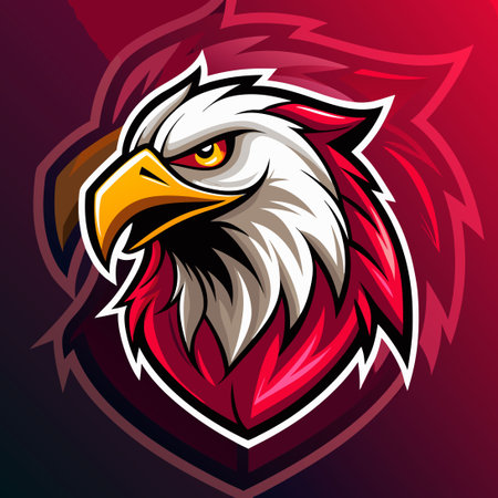 Majestic Eagle Bird Mascot Esports Logo for Gaming Teamのイラスト素材