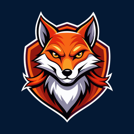Mascot Logo of Foxes E-sports Team in Dynamic Pose