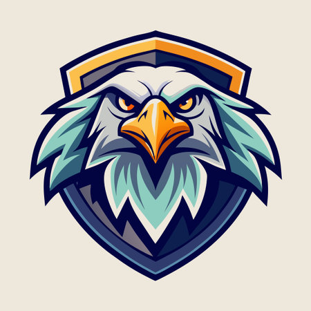 Modern Eagle Mascot Logo Vector with Vibrant Contemporary Illustrationのイラスト素材