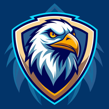 Modern Vector Illustration of a Majestic Eagle Mascot Logo with Illustratorのイラスト素材