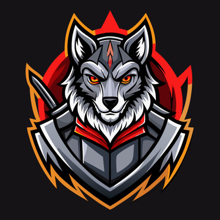 Fierce Tribal Wolf Logo and Streamer Template for Esports and Gaming