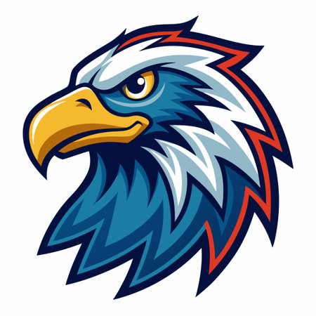 Striking Eagle Mascot Vector Logo for Sports, Esports, or Businessのイラスト素材