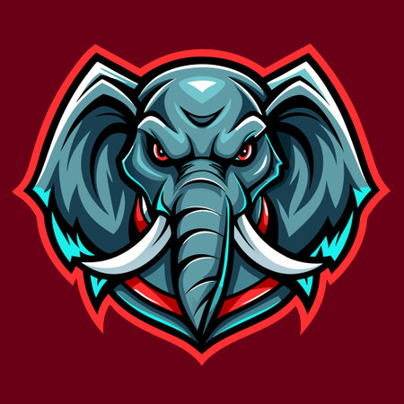 Majestic Elephant Esport Logo Embracing Team Spirit and Dominanceのイラスト素材