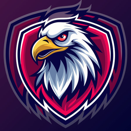 Modern Illustration Depicting a Majestic Eagle Mascot Logo