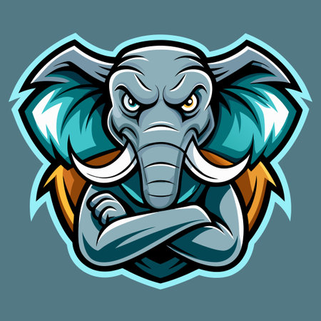 Modern and Illustrative Elephant Mascot Logo Vector Designのイラスト素材