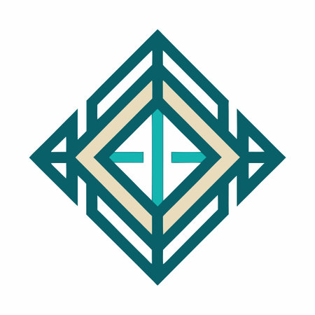 Abstract Geometric Masterpiece with Elegant Rectangles and Squares in Vibrant Huesのイラスト素材