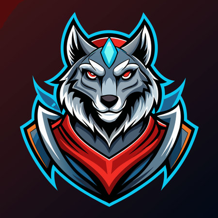Intricate Esports Logo with Tribal Wolf Design for Streamers and Gamers