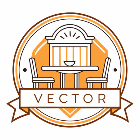 Minimalist Vector Art Depicting Modern Furniture Design Elementsのイラスト素材