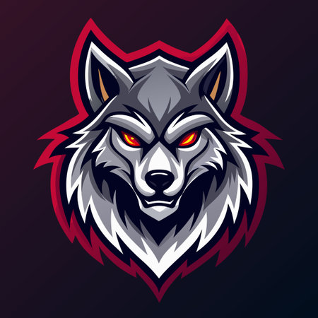 Fierce Wolf Logo Template Illustration for Gaming and Esports