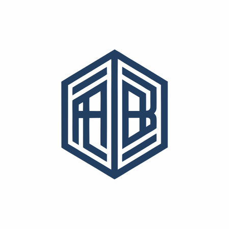 Modern Geometric Monogram Letters APB Vector Logo Design for Branding and Identityのイラスト素材