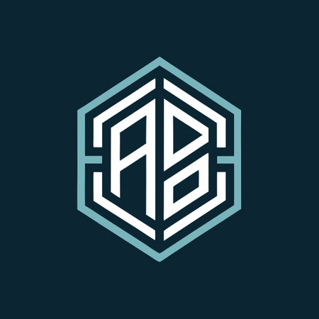 Abstract Geometric Monogram Letters APB Logo Design Vectorのイラスト素材
