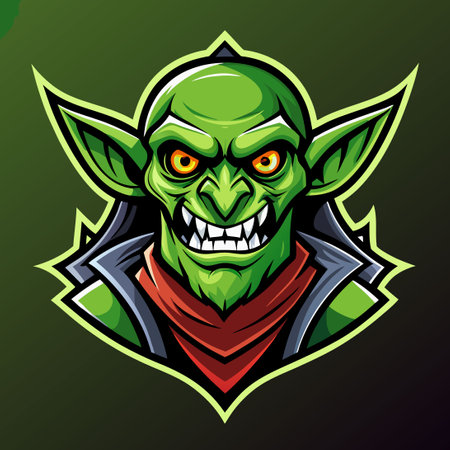 Modern and Illustrative Goblin Mascot Logo Vector Imageのイラスト素材
