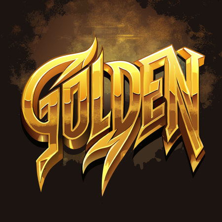 Captivating Golden Text Effect Emblazoned on a Gritty Grunge Backgroundのイラスト素材
