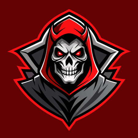 Haunting Grim Reaper Mascot for E-sports and Gaming Teams