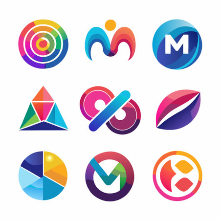 Modern Gradient Marketing Logo Collection for Professional Appeal