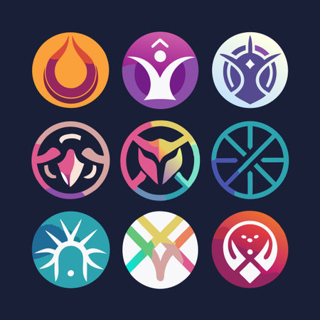Vibrant Gradient Zodiac Sign Logos for Customization
