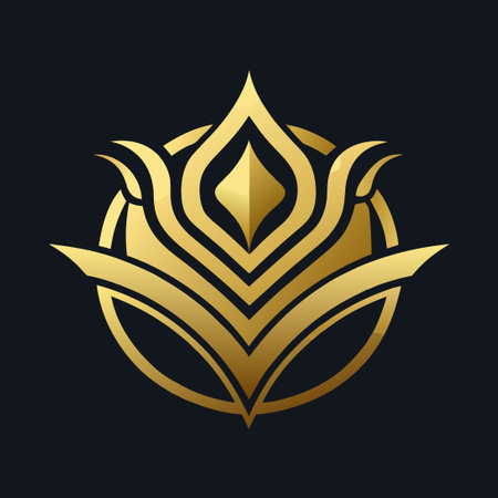 Sophisticated Golden Logo Design with a Flat Aestheticのイラスト素材