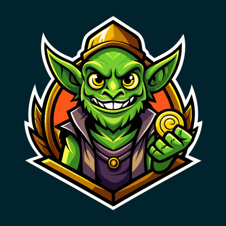 Modern Goblin Mascot Logo Vector Illustration with Intricate Detail