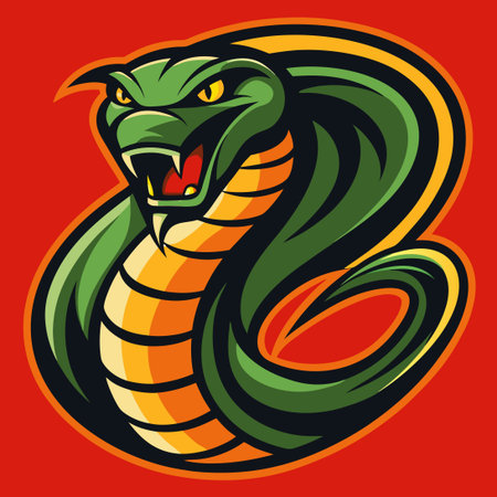 Artistic Hand-Drawn Serpent Logo in Intricate Detail