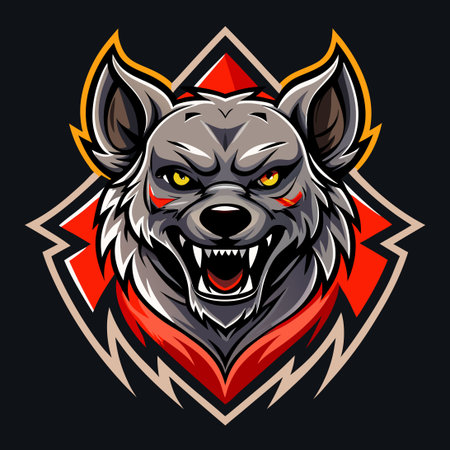Fierce Hyena Mascot Logo for Esports Gaming Team